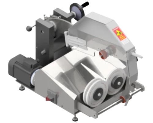ST-123 Knife Sharpening Machine in stainless steel, designed for quick, precise sharpening of multiple knife sizes to maintain razor-sharp edges and reduce processing downtime.