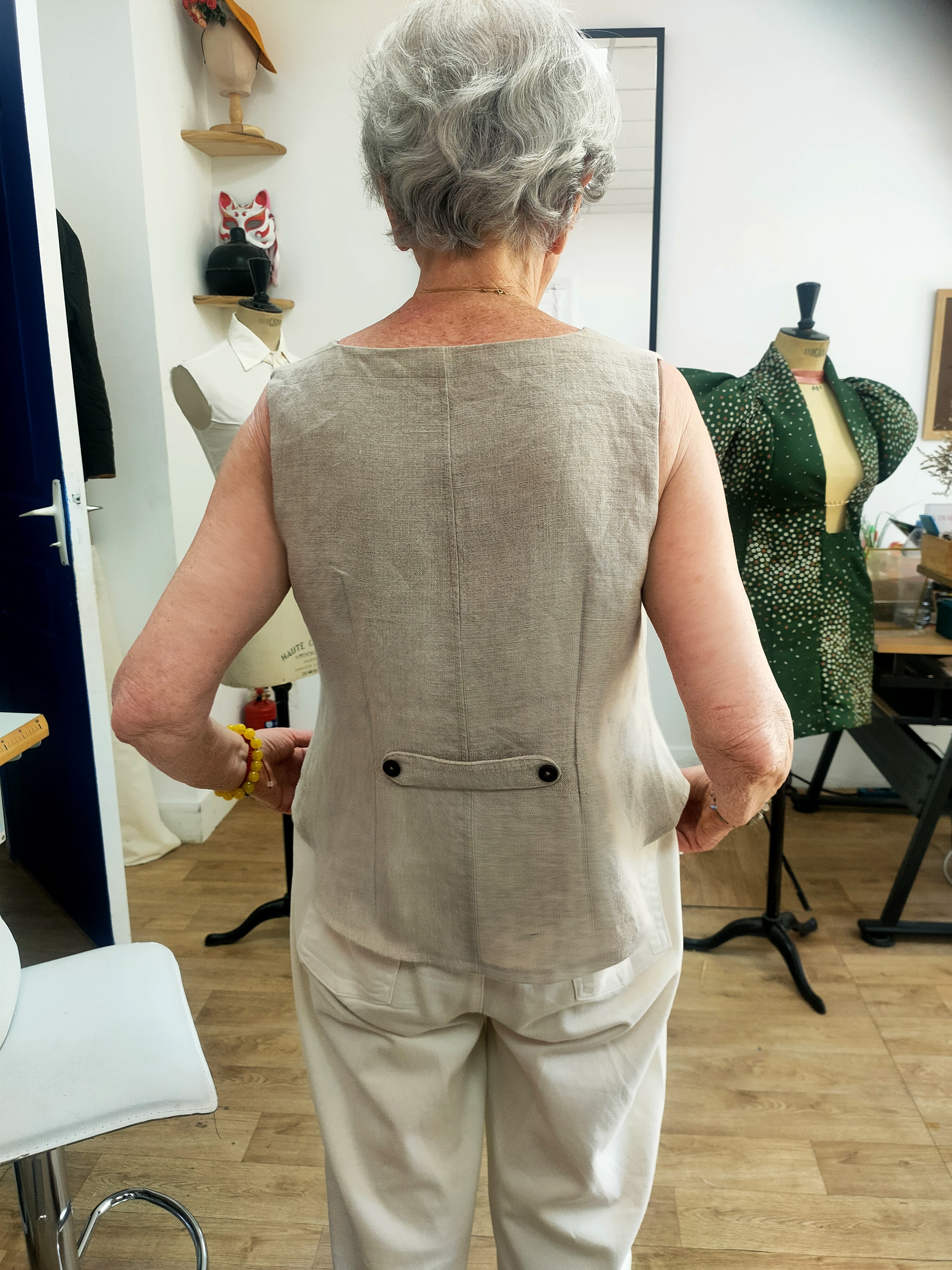 [background image] tailor shop workspace