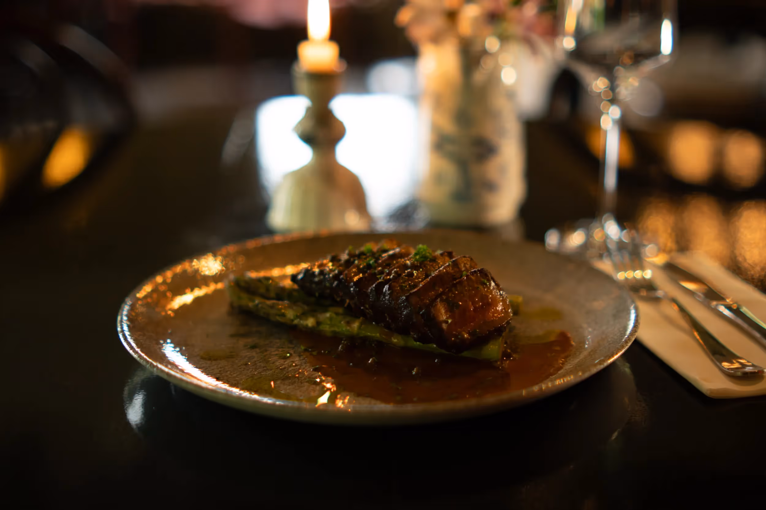 Vlees met asperges