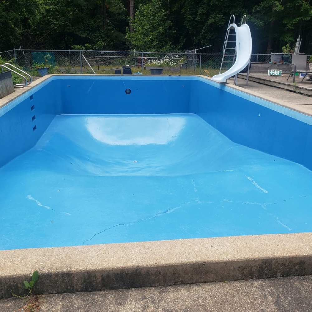 Pool resurfacing and painting project in Grand Rapids, MI