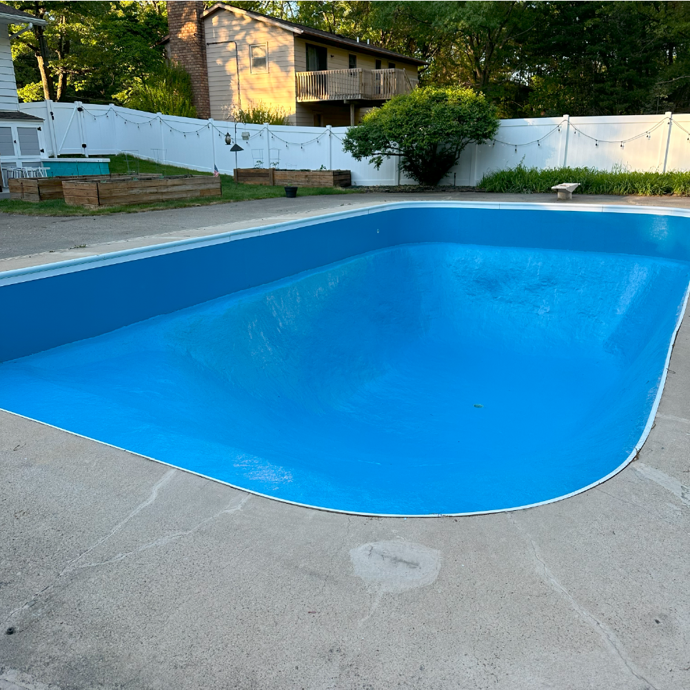 Pool painting project in Grand Rapids, MI