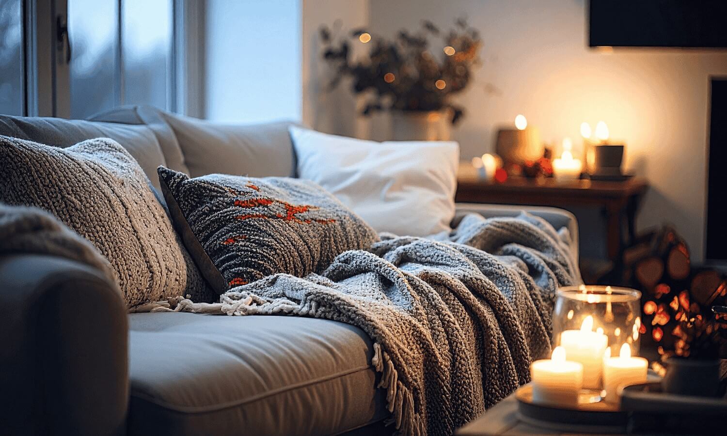 Cozy setup in the living room