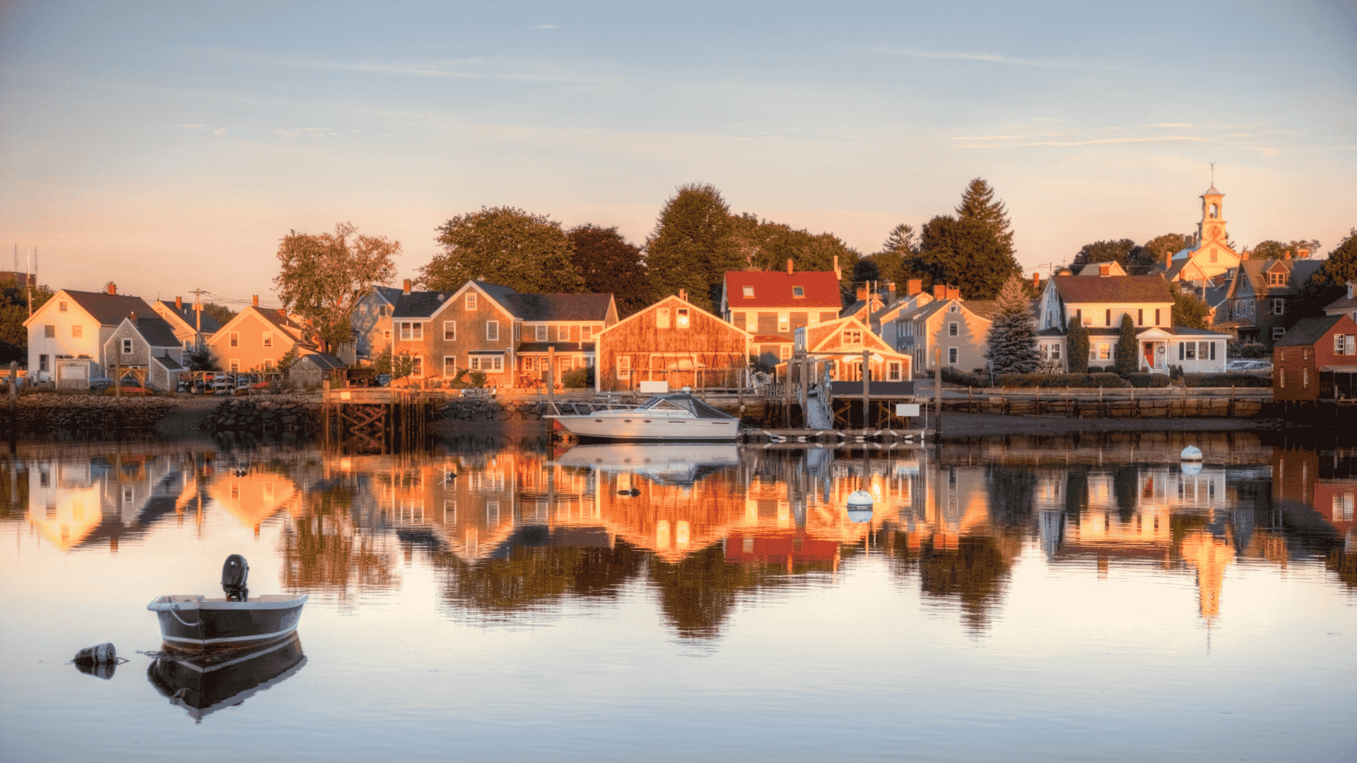 Local neighborhood aerial or scenic street in Southern NH