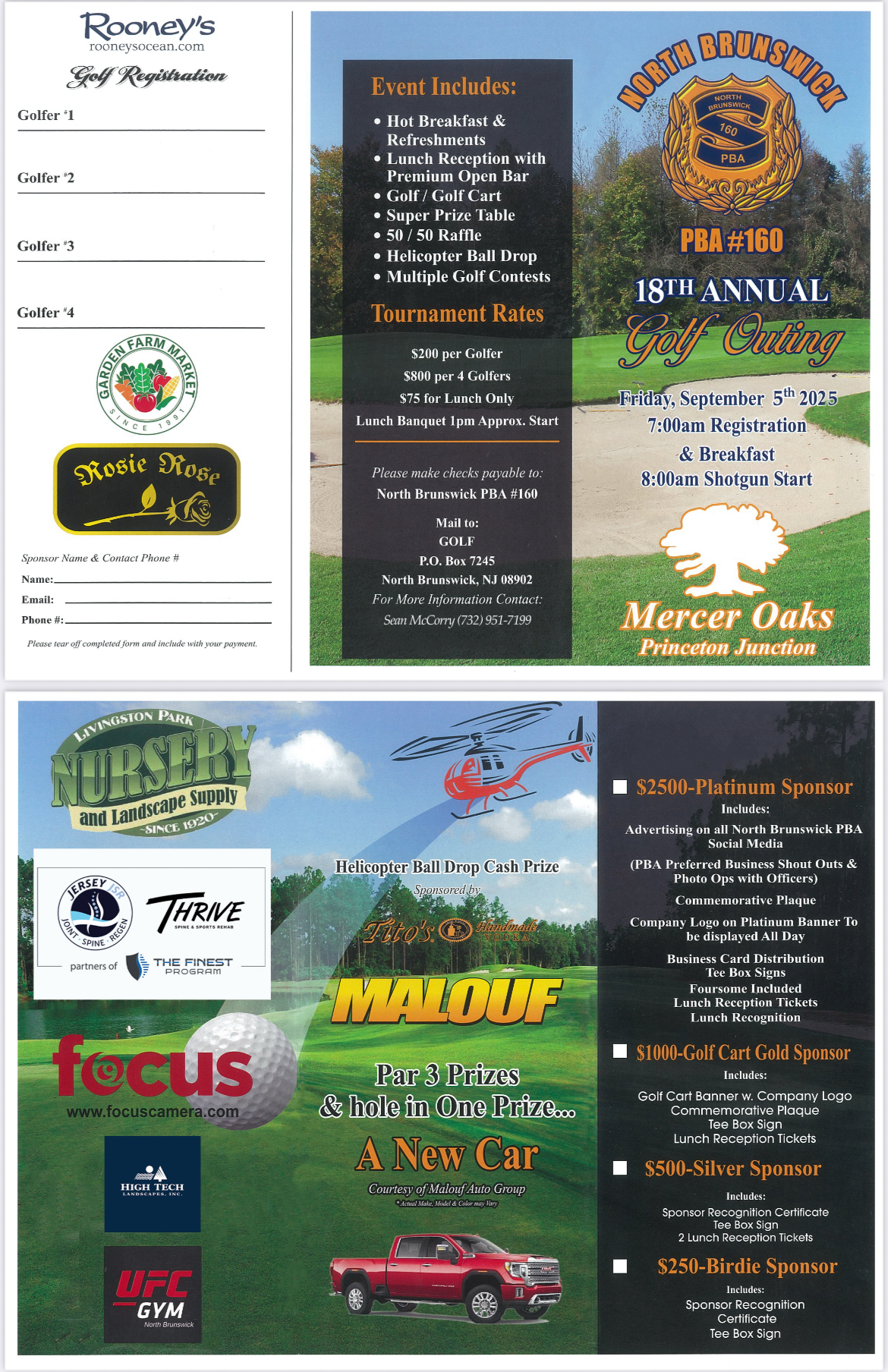 NORTH BRUNSWICK PBA #160 18TH ANNUAL GOLF OUTING 