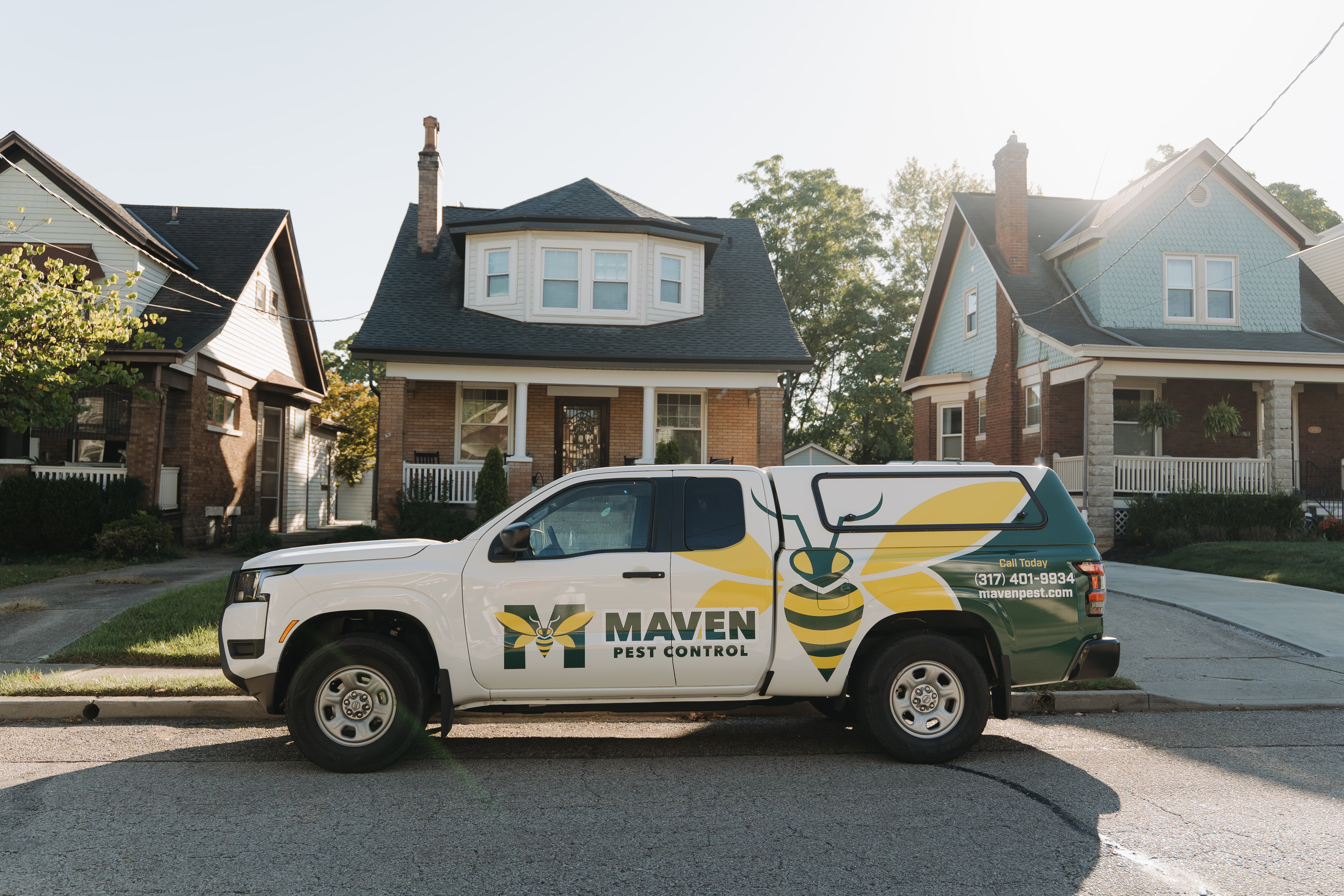 maven pest control service vehicle