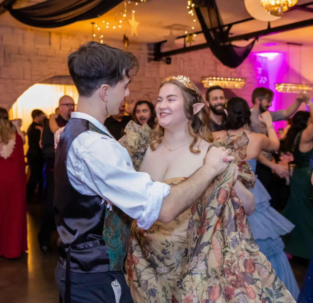 couple dancing at the ball