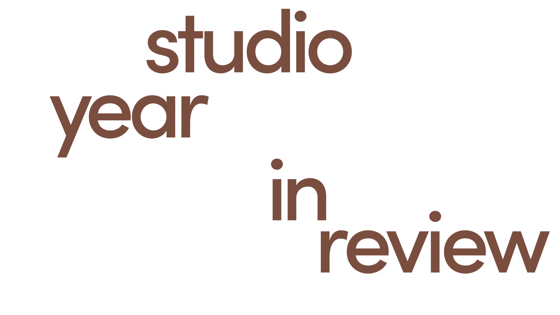 Studio Year in Review - Internal showcase video