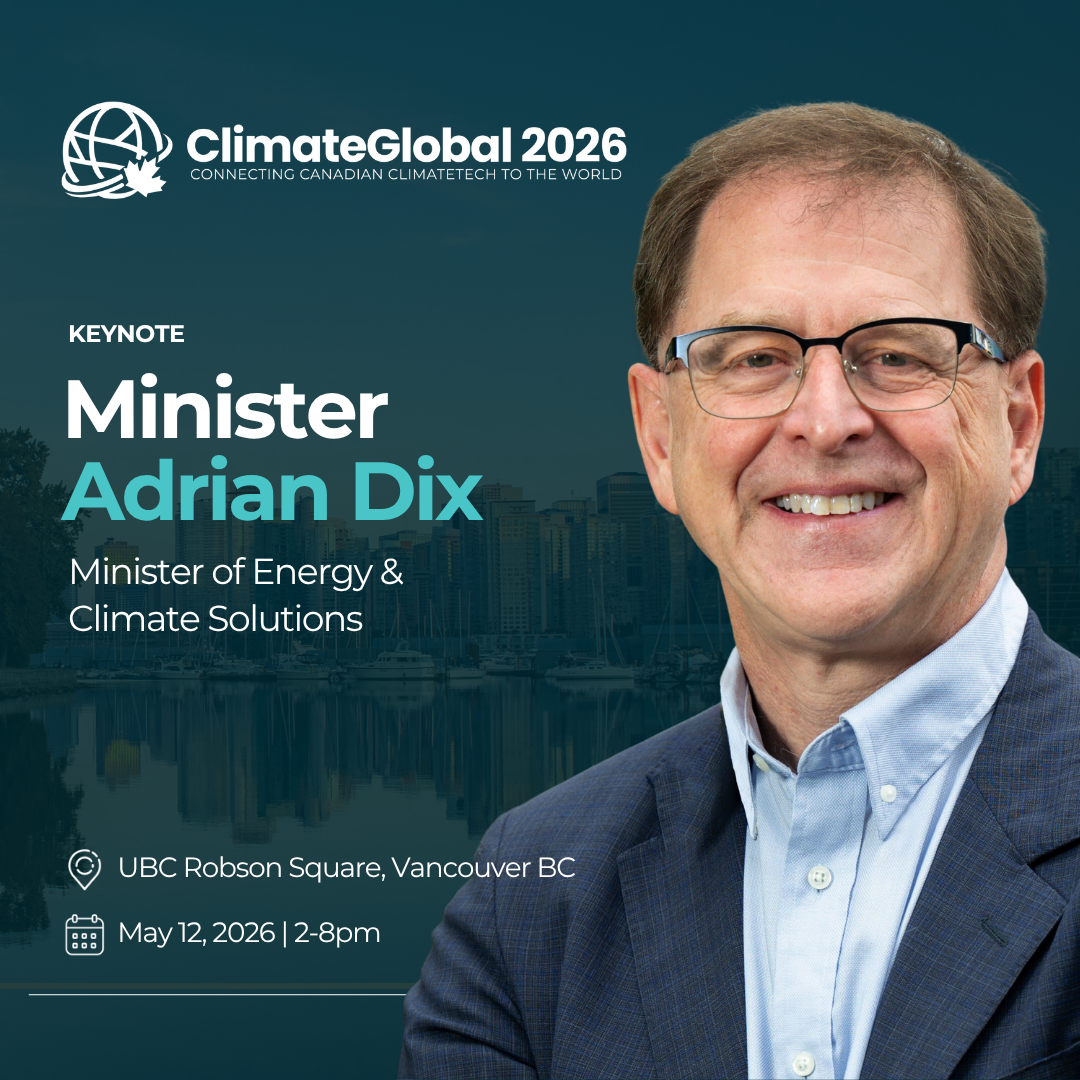ClimateDoor's ClimateGlobal 2026 to Feature Keynote by BC Minister of Energy and Climate Solutions Adrian Dix