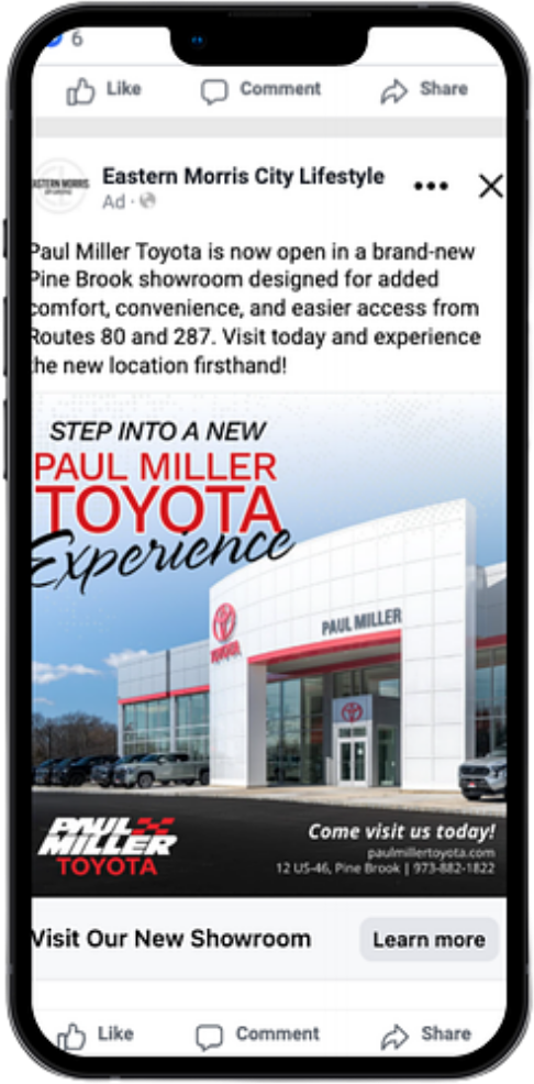 Facebook ad City Lifestyle ran for Paul Miller Toyota