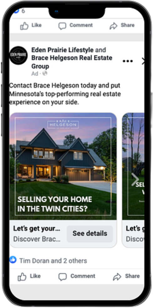 Facebook ad City Lifestyle ran for Brace Helgeson Realty