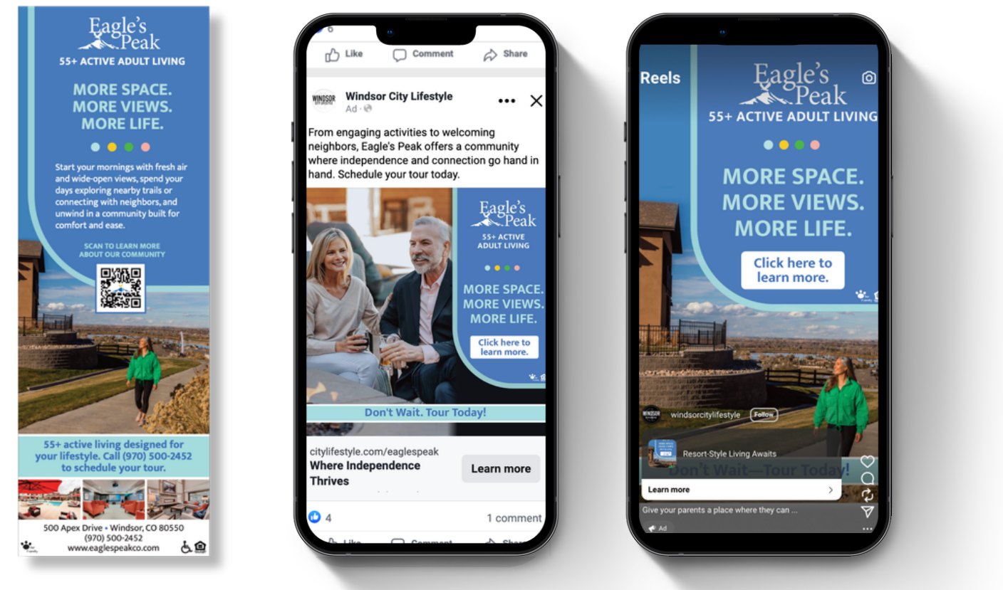 Eagle's Peak ad creative from Windsor City Lifestyle