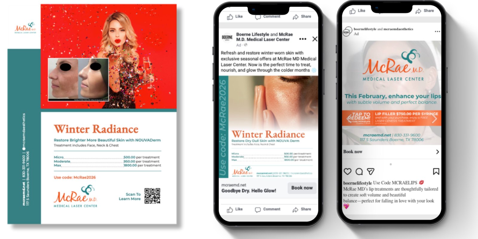 McRae Medical Laser ad creative from Boerne Lifestyle