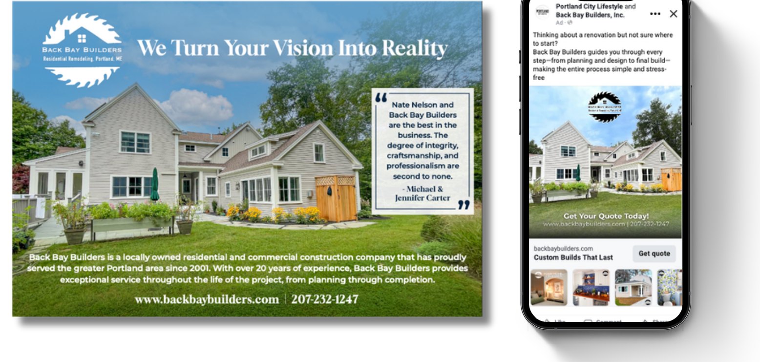 Back Bay Builders ad creative from Portland City Lifestyle