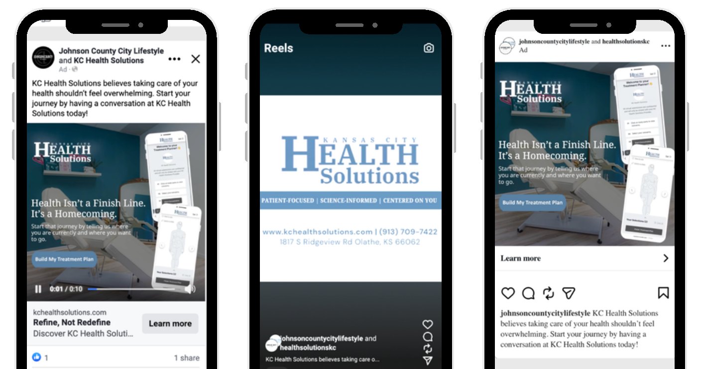 KC Health Solutions ad creative from Johnson County City Lifestyle