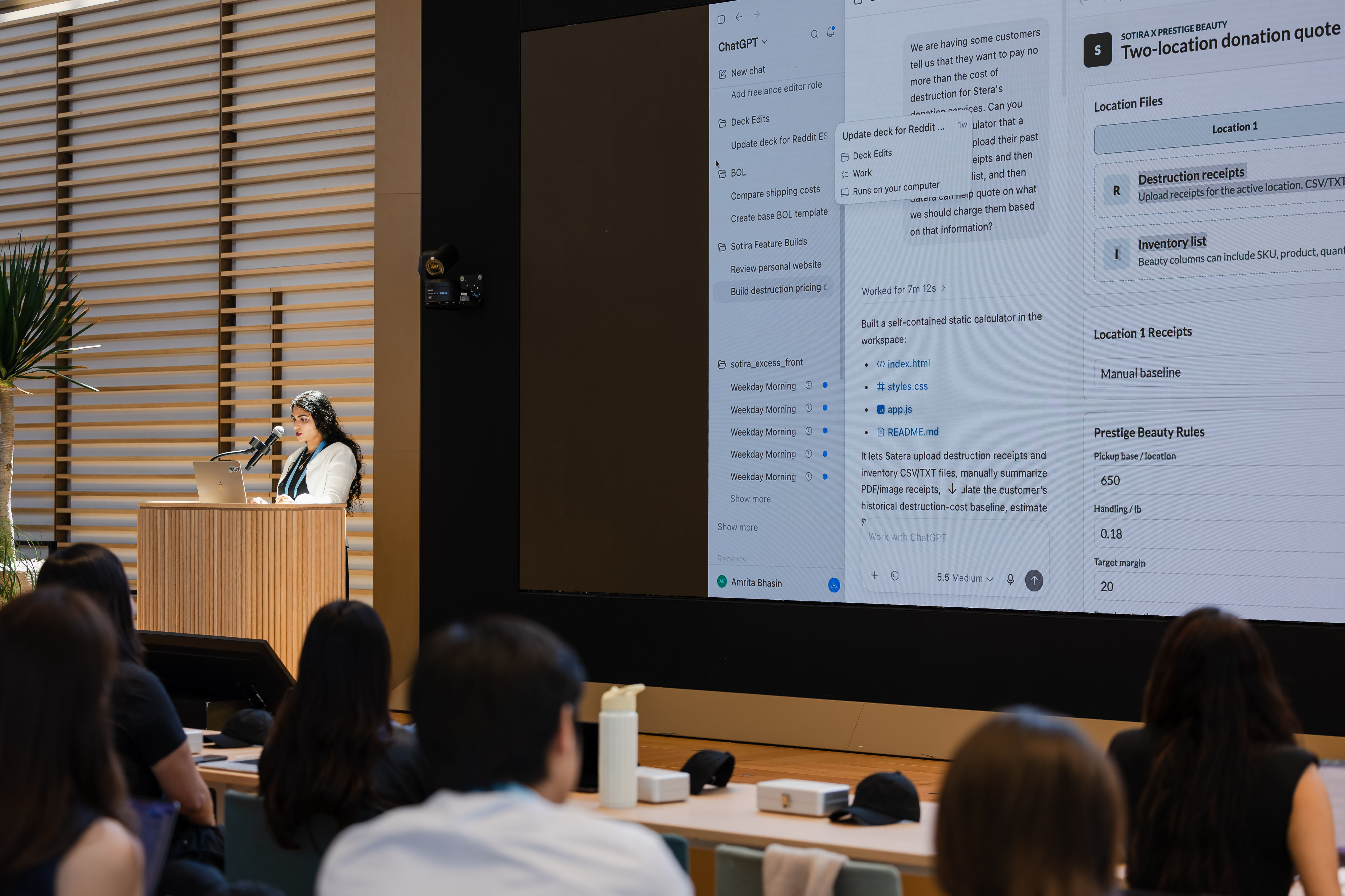 Amrita Bhasin speaking at OpenAI
