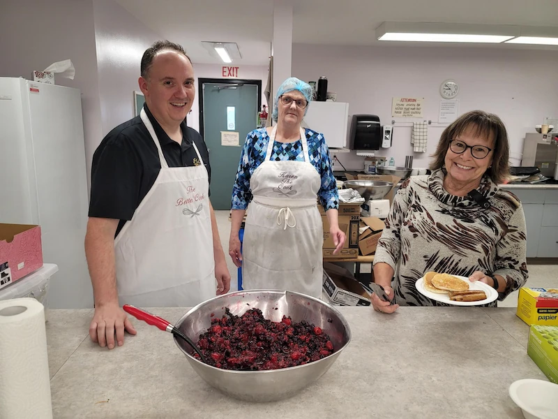 Karen, Gloria, Mark Pancake Breakfast