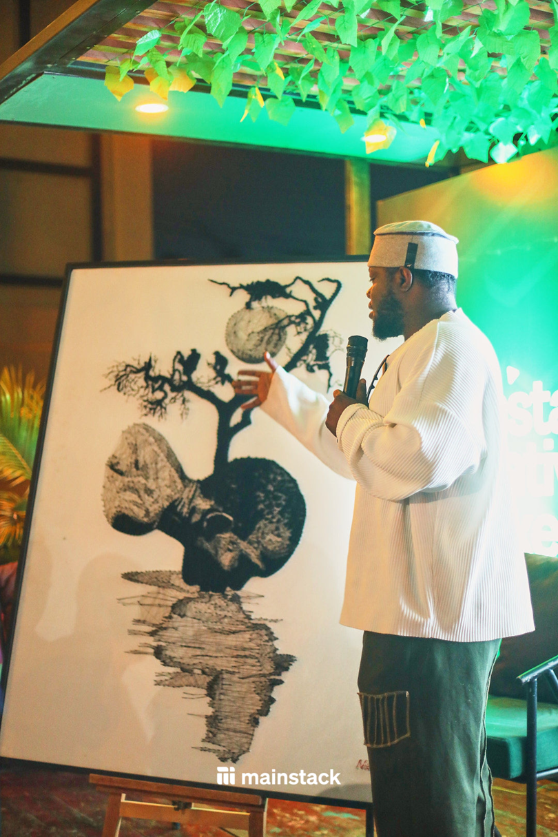 Nuru Muslim from Mac Bancy Art Foundation displaying a portrait