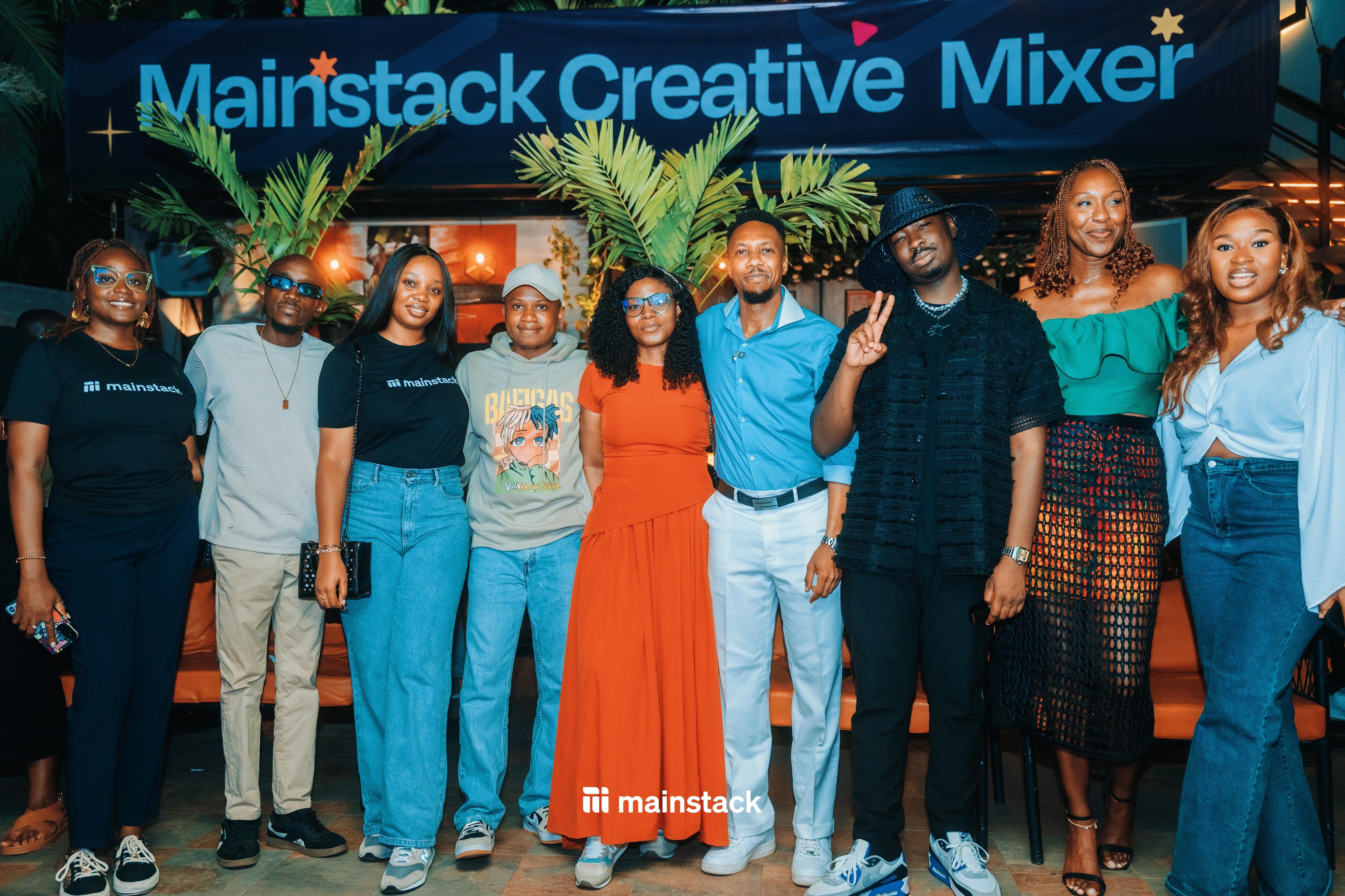A cross section of Mainstack staff and invited guests at the Mainstack Creative Mixer Accra