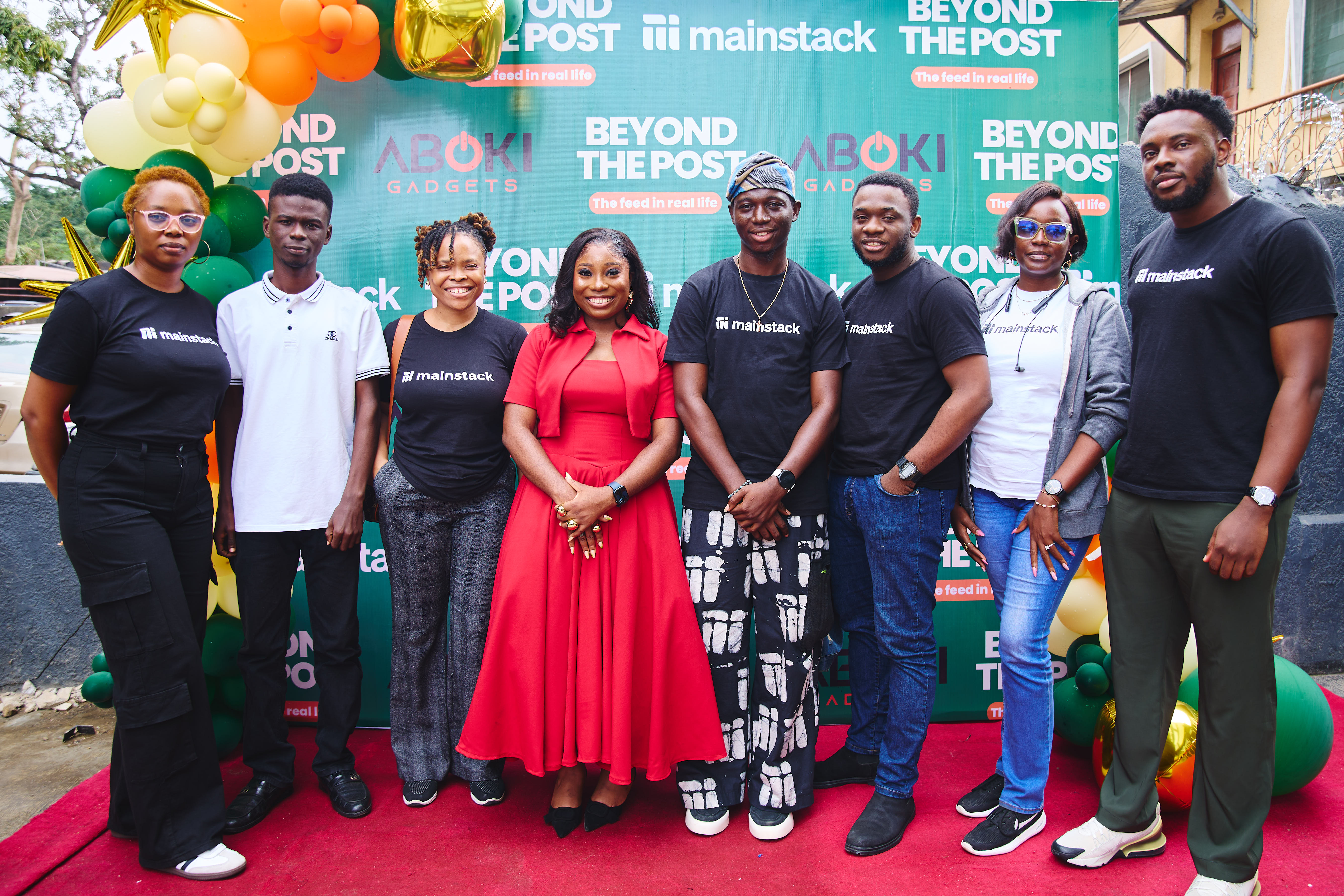 The Social Media Oga and a cross section of Mainstack staff at the event