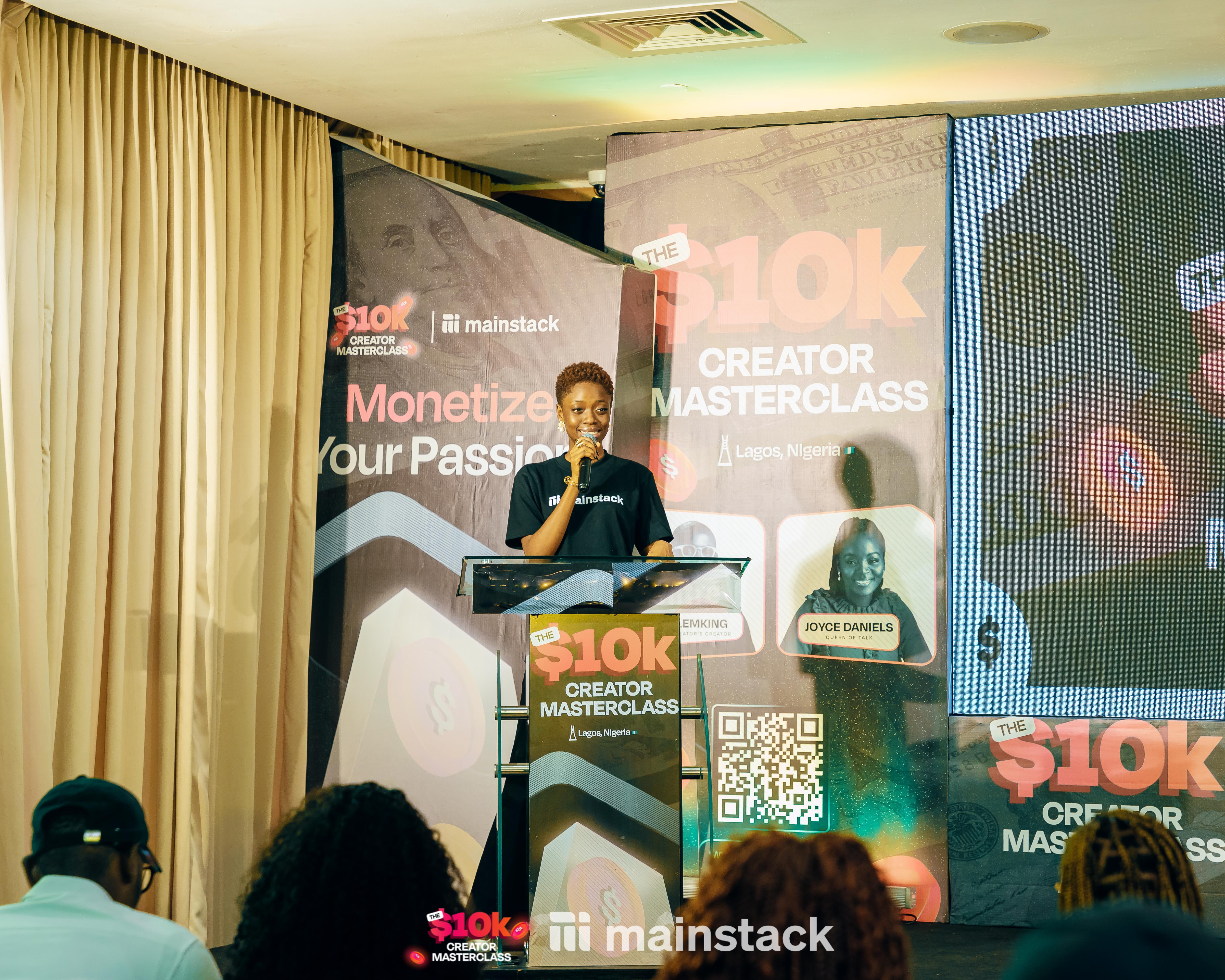 Grace Fasetire addressing the attendees during her welcome keynote 