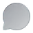 Gray speech bubble icon indicating a message or chat.
