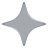Simple four-pointed star sparkle icon.