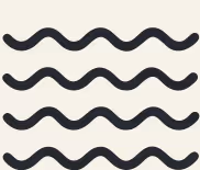 Four black wavy horizontal lines stacked vertically on a white background.