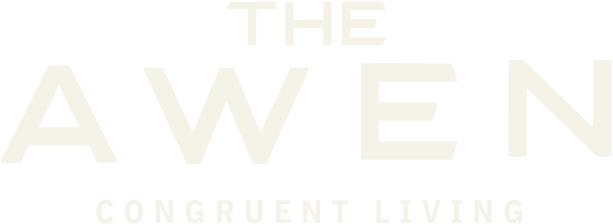Logo with the text 'THE AWEN' in large letters and 'CONGRUENT LIVING' in smaller letters below.