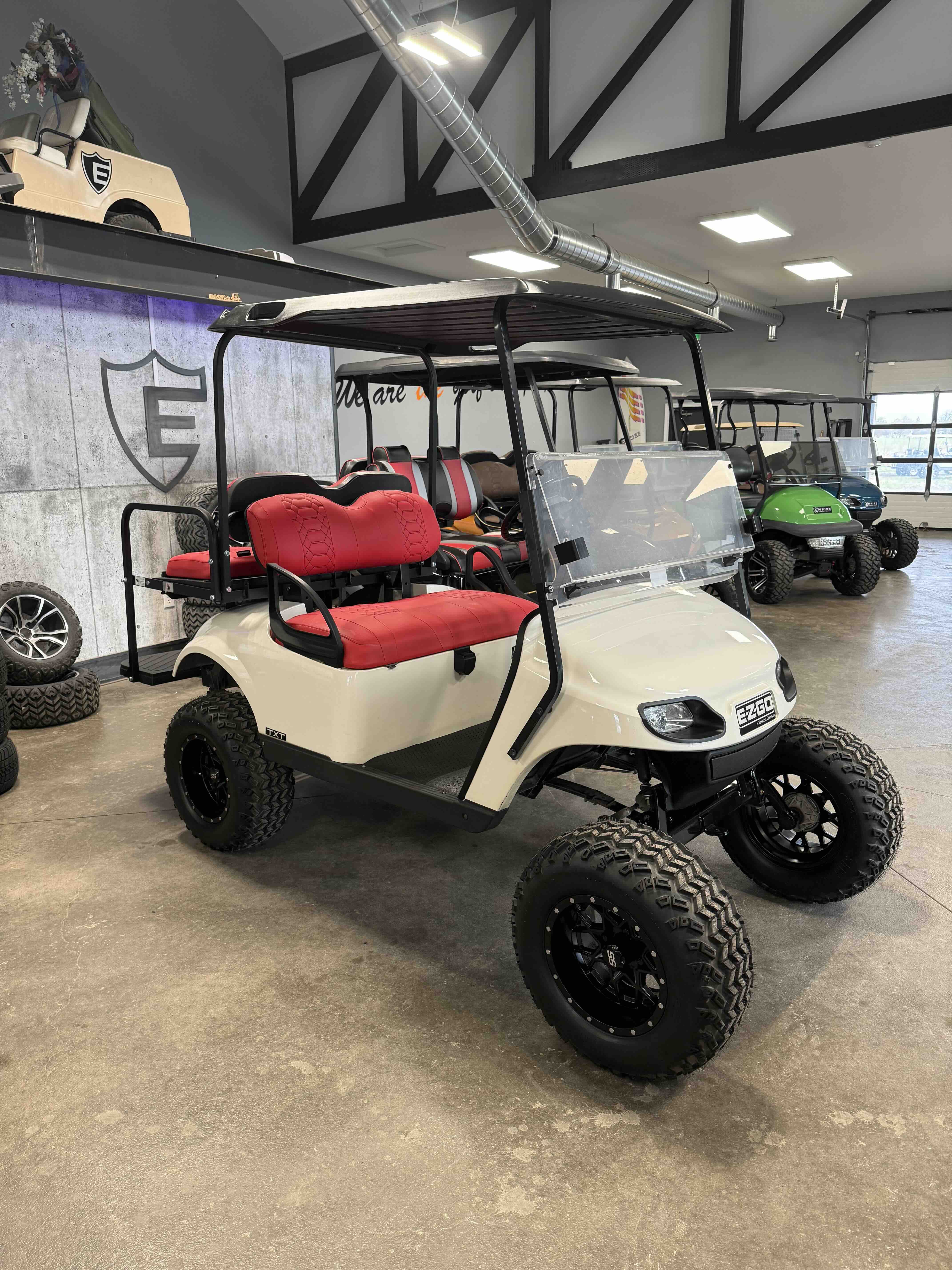 2020 EZGO TXT 4-Passenger golf cart in White – Birdie Golf Carts Port Colborne
