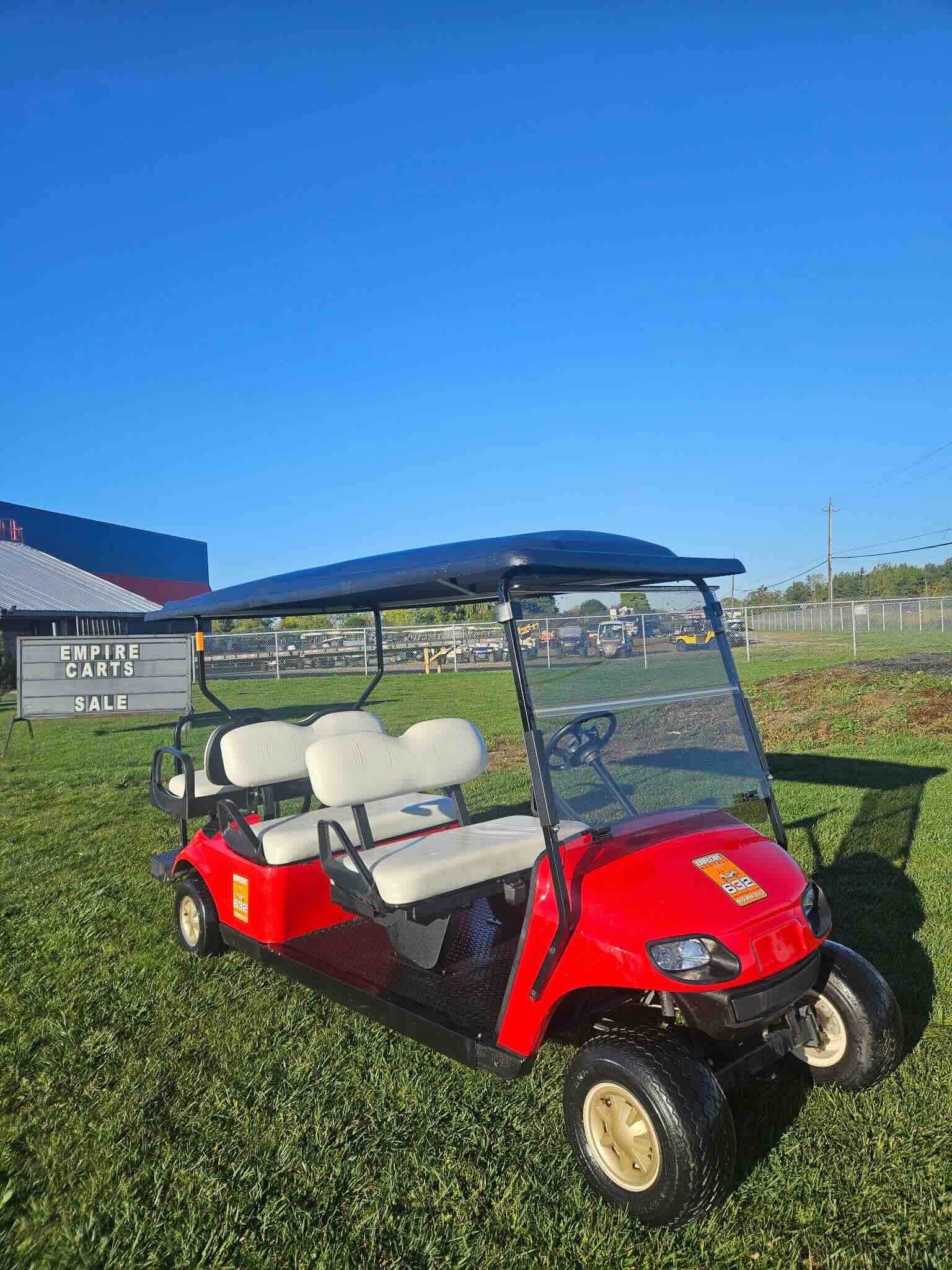 2017 EZGO TXT 6-Passenger golf cart in Red – Birdie Golf Carts Port Colborne