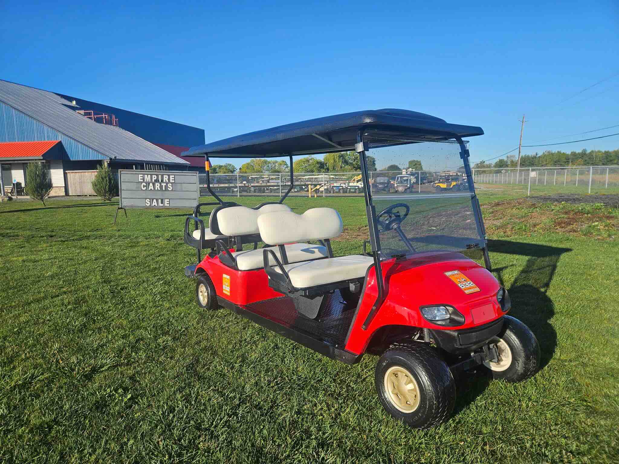 2017 EZGO TXT 6-Passenger golf cart in Red – Birdie Golf Carts Port Colborne