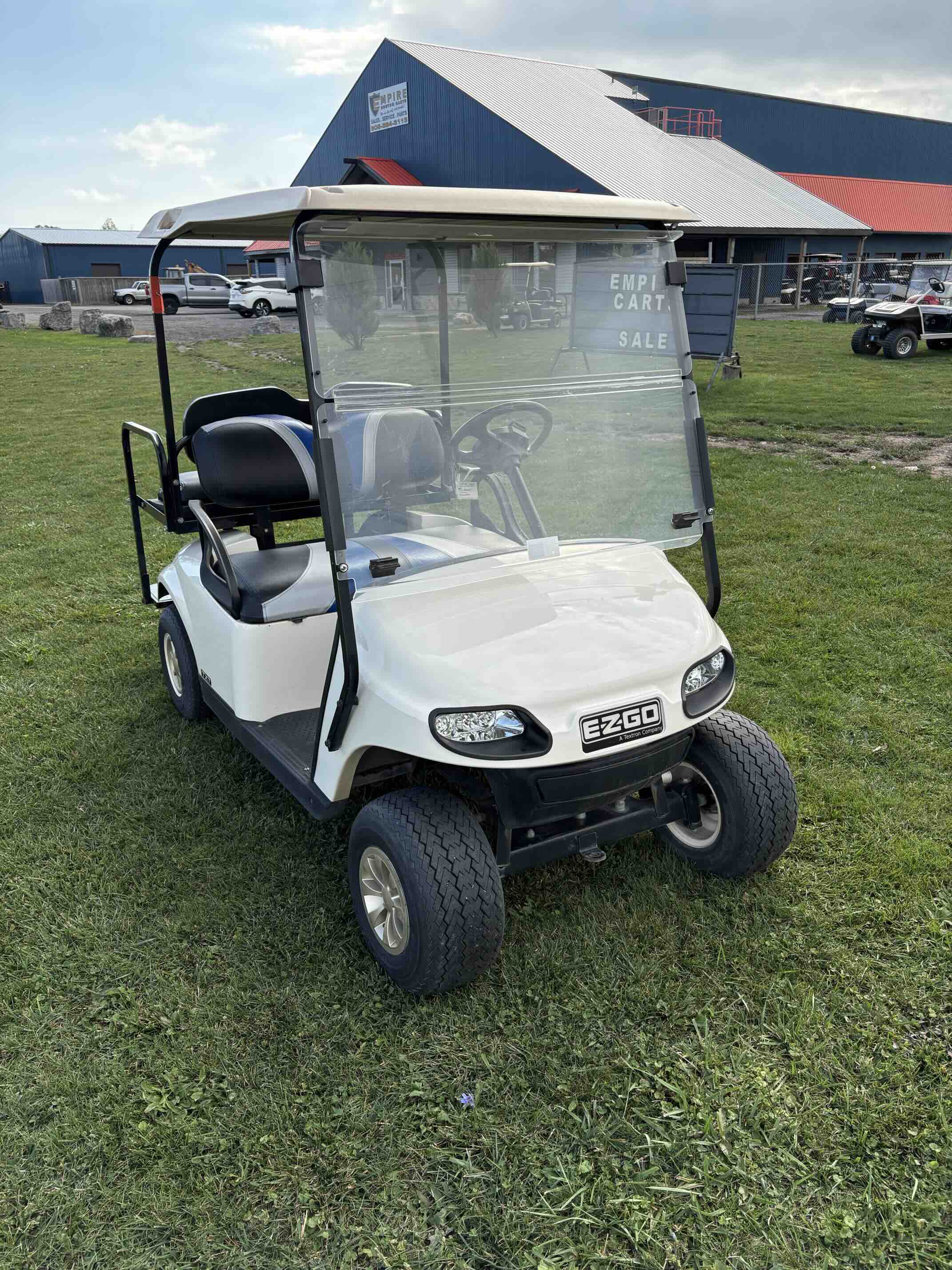 2020 EZGO TXT 4-Passenger golf cart in White – Birdie Golf Carts Port Colborne