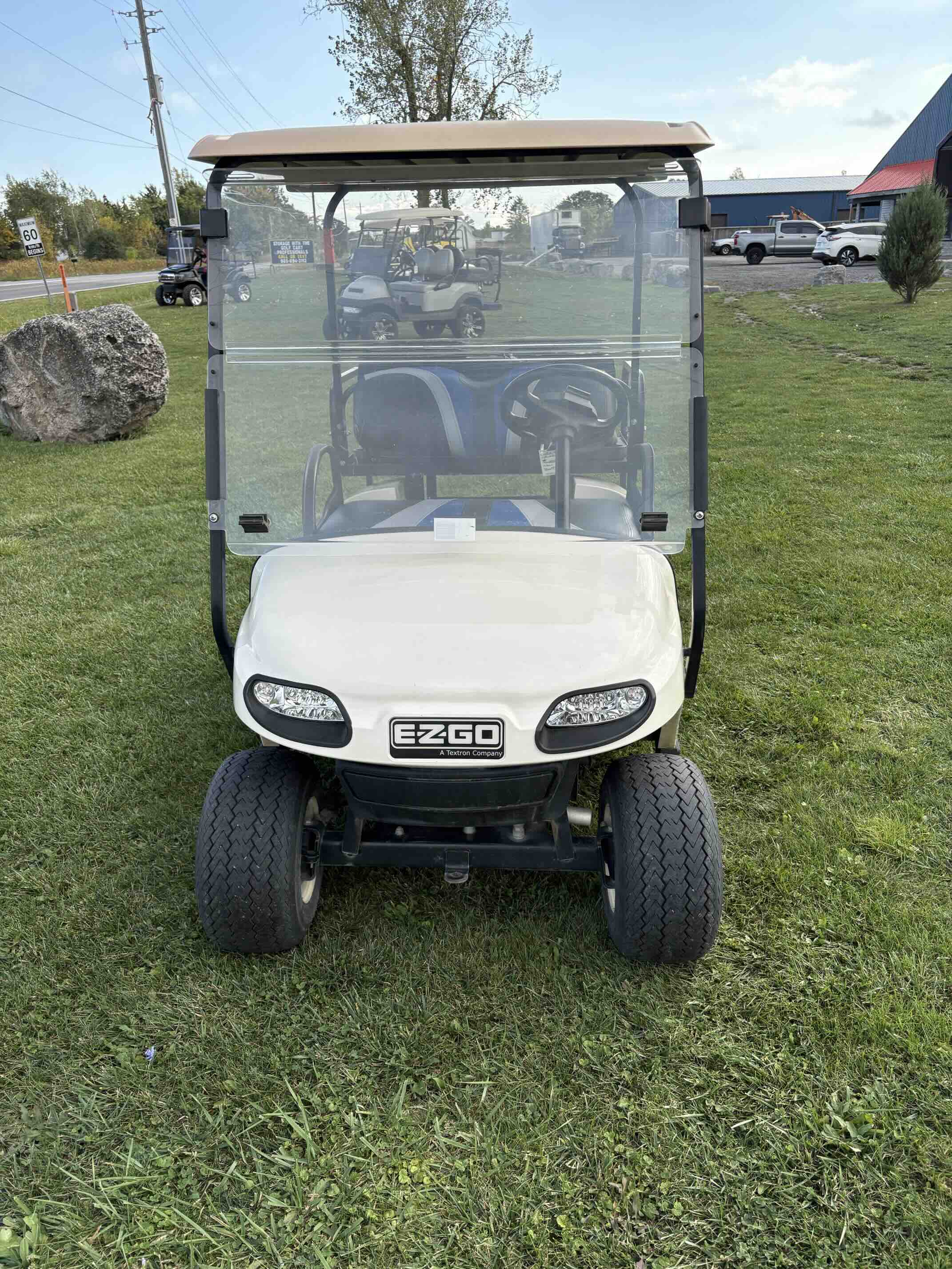 2020 EZGO TXT 4-Passenger golf cart in White – Birdie Golf Carts Port Colborne
