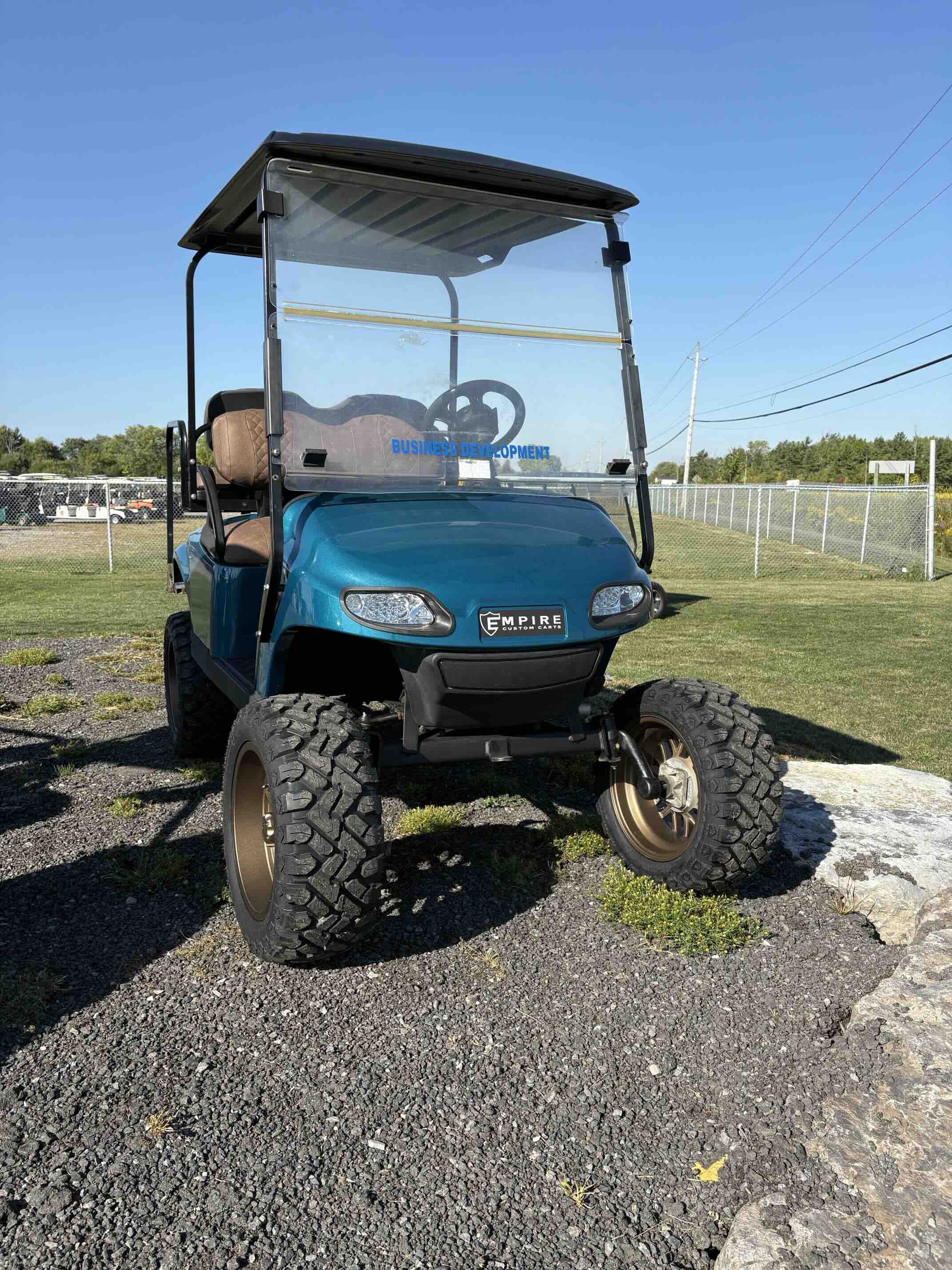 EZGO TXT 4-Passenger golf cart in Blue – Birdie Golf Carts Port Colborne