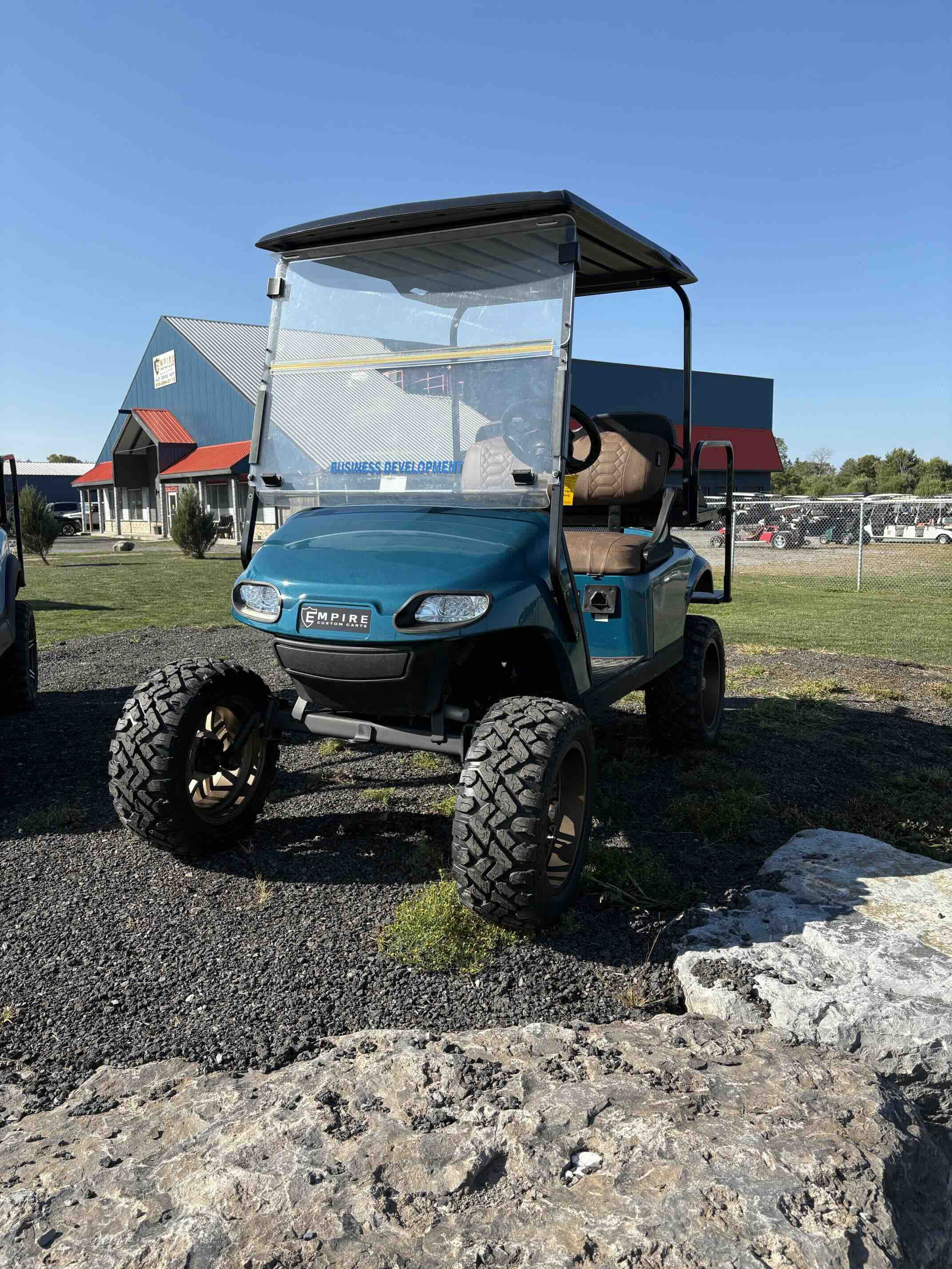 EZGO TXT 4-Passenger golf cart in Blue – Birdie Golf Carts Port Colborne