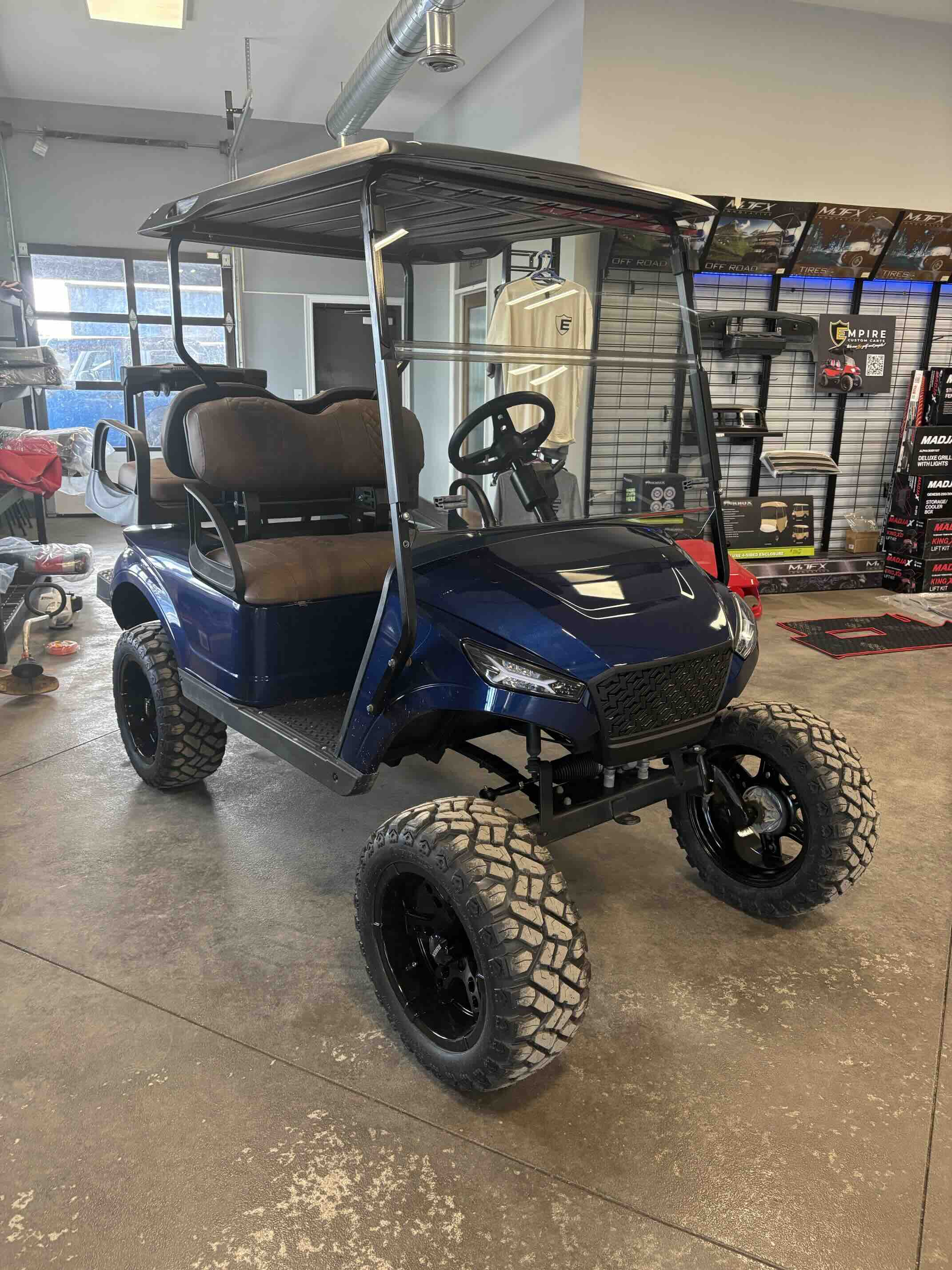 EZGO TXT 4-Passenger golf cart in Blue – Birdie Golf Carts Port Colborne