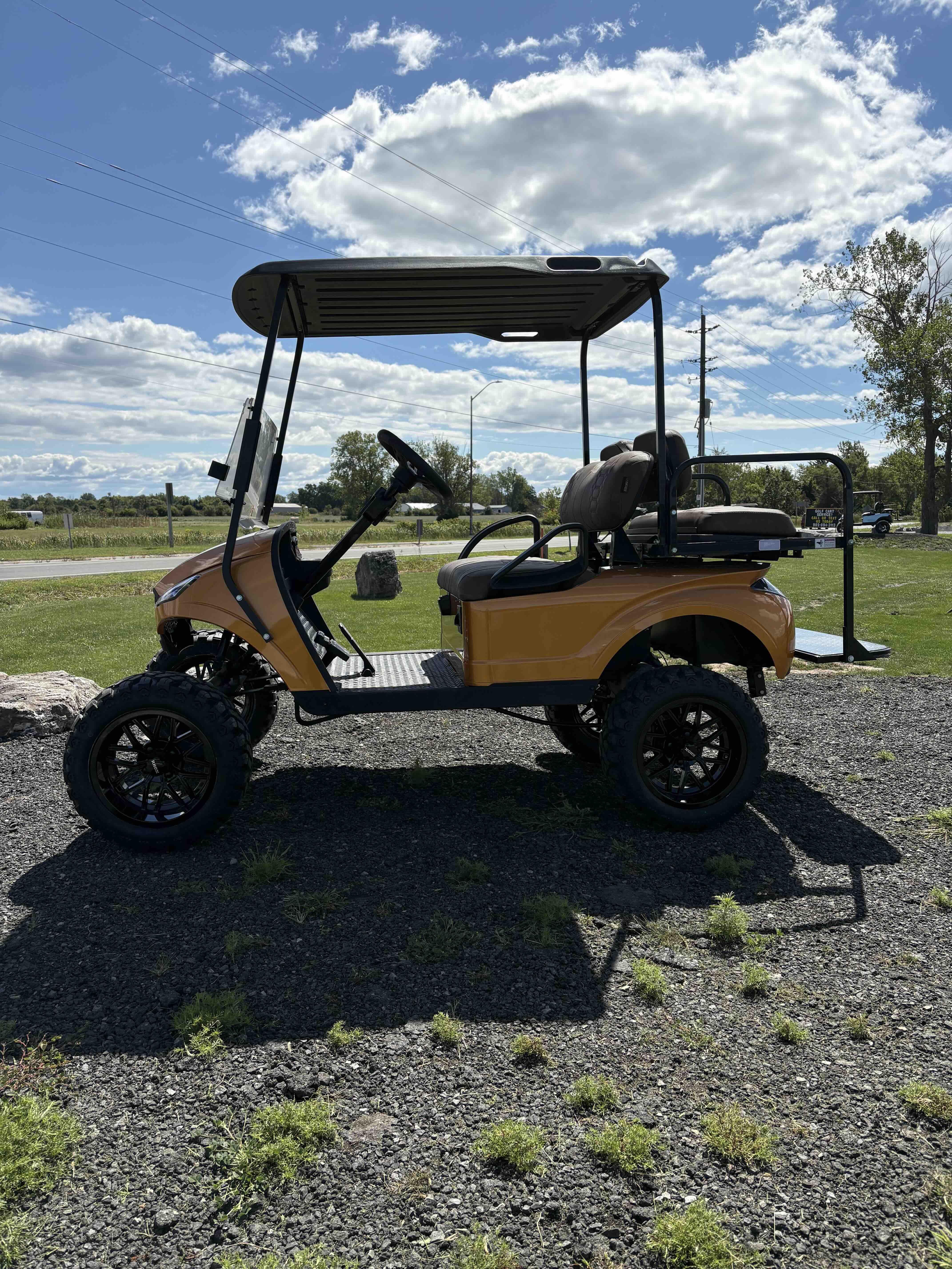 EZGO TXT 4-Passenger golf cart in Orange – Birdie Golf Carts Port Colborne