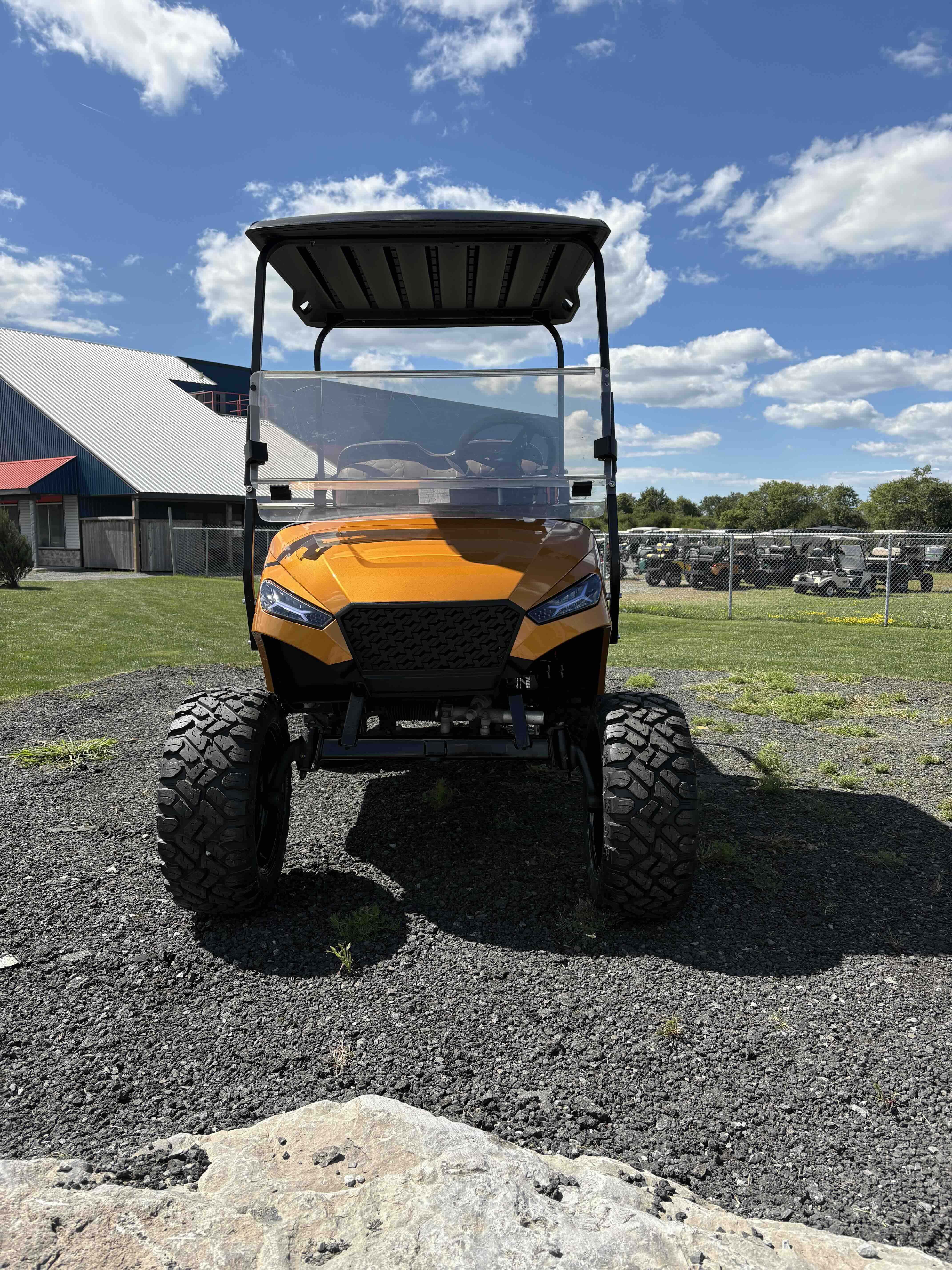EZGO TXT 4-Passenger golf cart in Orange – Birdie Golf Carts Port Colborne