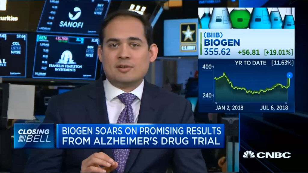 Biogen Soars on Promising Results from Alzheimer's Drug Trial