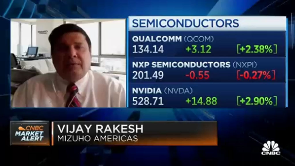 Vijay Rakesh Discusses the Chip Sector on "Squawk Alley" (Start Watching at 1:50)
