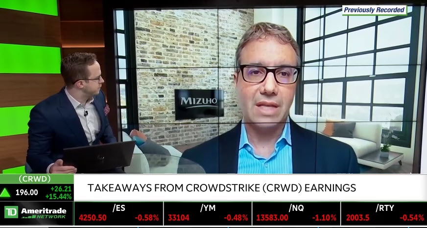 Crowdstrike (CRWD) earnings beat, stock trades higher