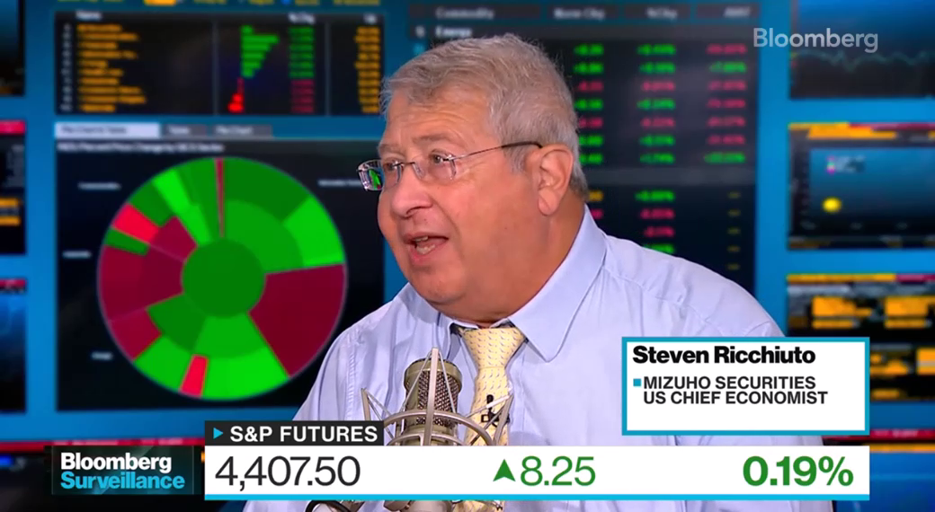 Steve Ricchiuto on Bloomberg Surveillance (Starts at 2:06:55)