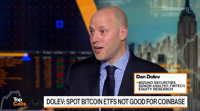 Bitcoin ETFs not good for Coinbase: Mizuho's Dolev