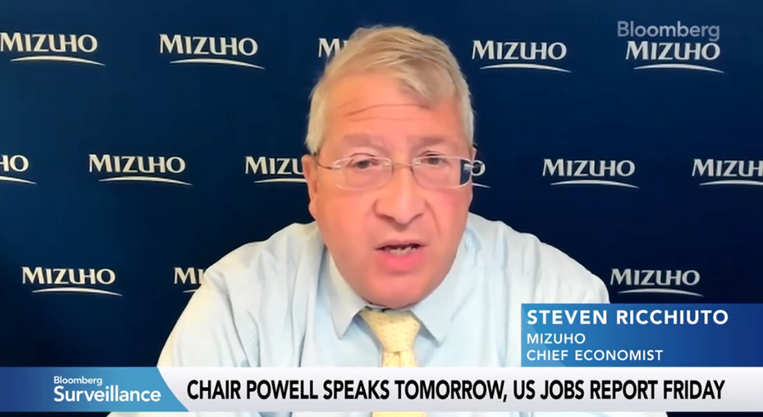 Steve Ricchiuto on Bloomberg Surveillance (Starts at 2:10:20)