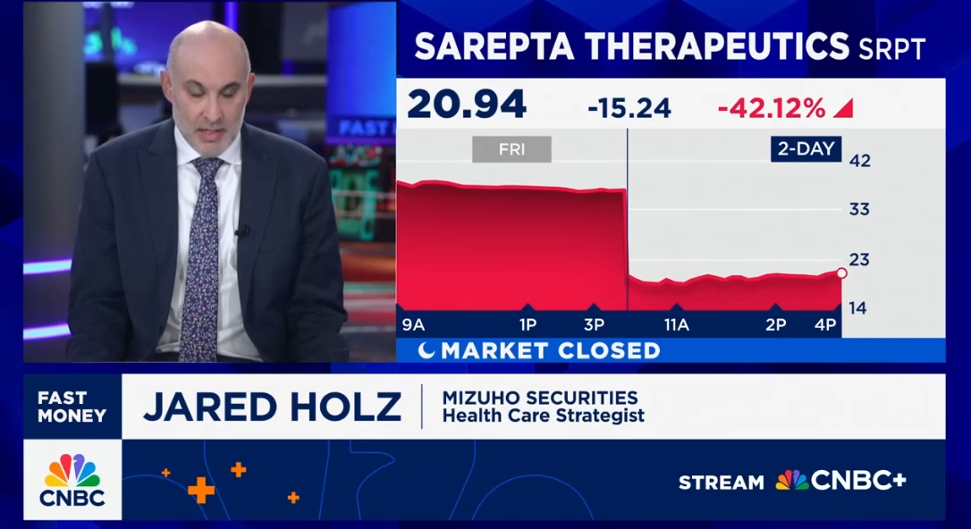 Mizuho’s Jared Holz on what is next for Sarepta after second death connected to gene therapy