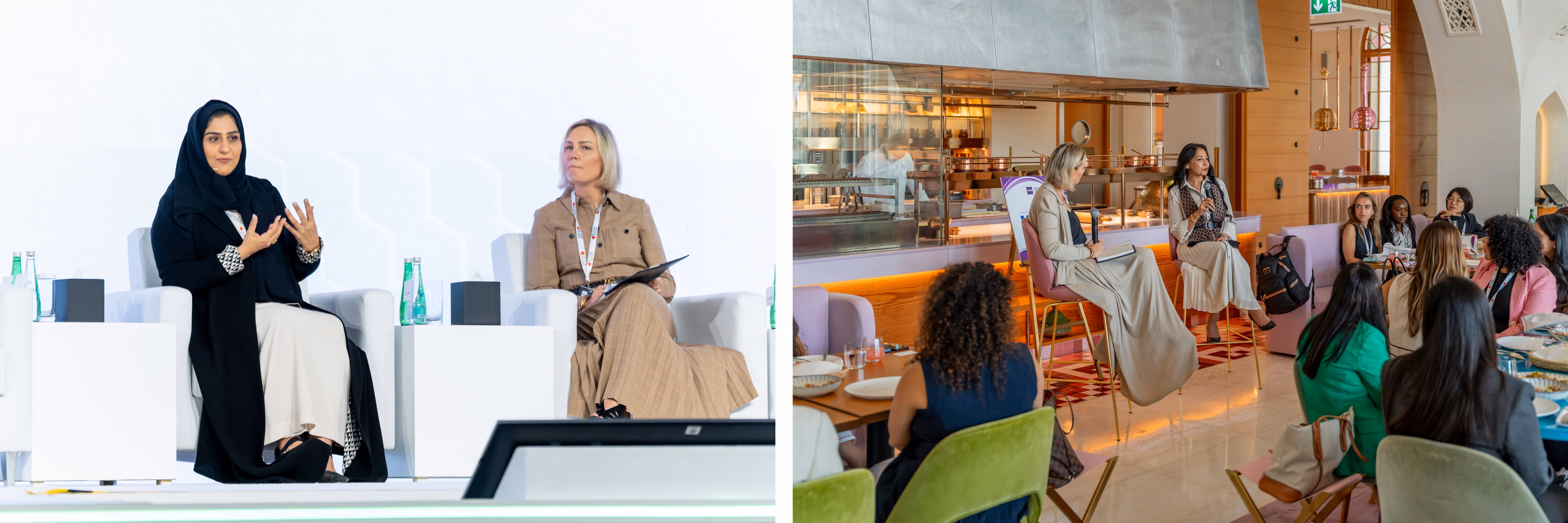 Mizuho's Alethea speaks to Fahima Al Bastaki and Shrada Gupta at BLS Middle East 2026