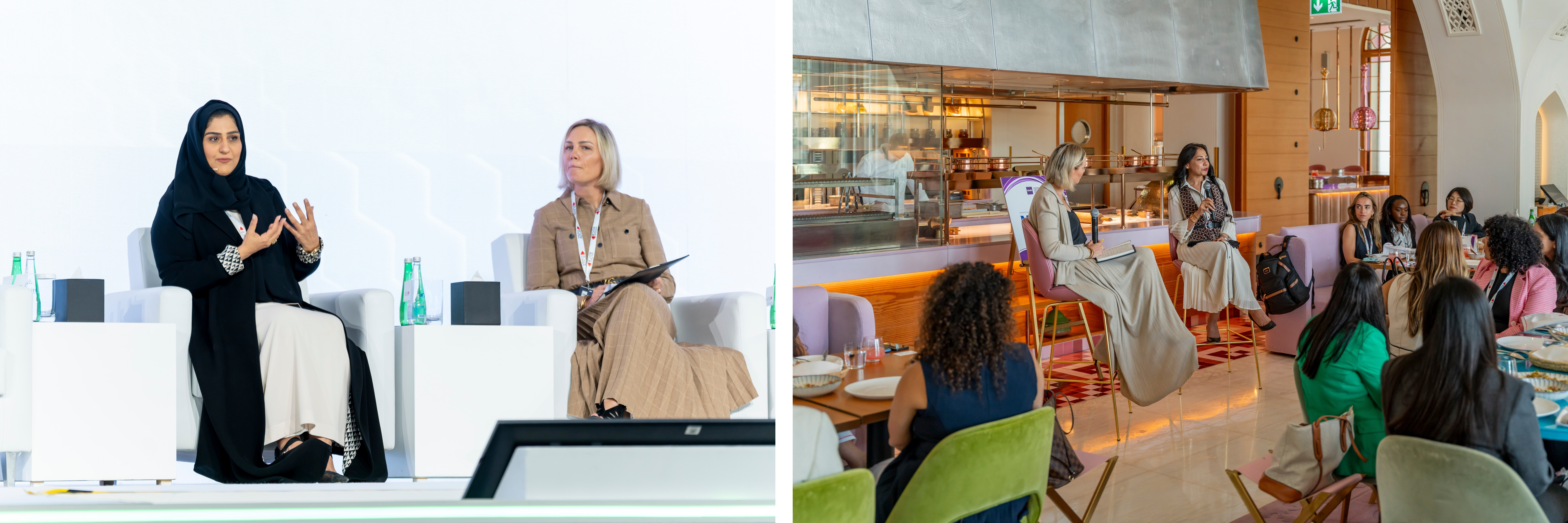 Mizuho's Alethea speaks to Fahima Al Bastaki and Shrada Gupta at BLS Middle East 2026