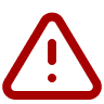 Red "!" icon in triangle, indicating "alert"!