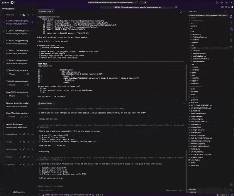 Demonstration of coding assistants