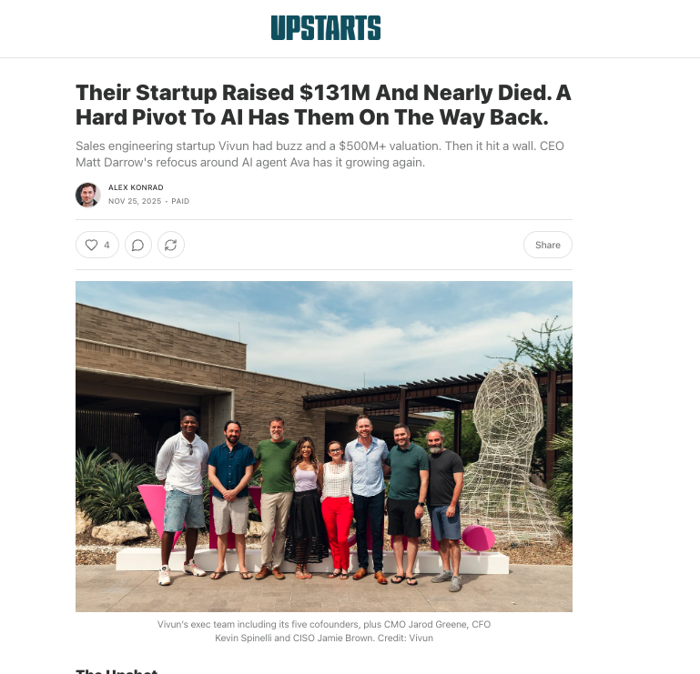 Vivun AI pivot story